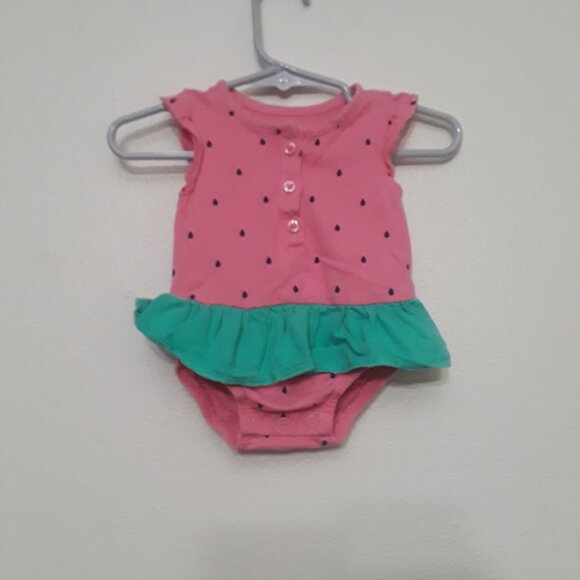 Carter's Pink and Green Bodysuit - Picture 1 of 3